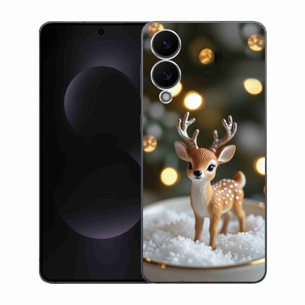 Gelový kryt mmCase na Samsung Galaxy S25 Edge - roztomilý vánoční jelen