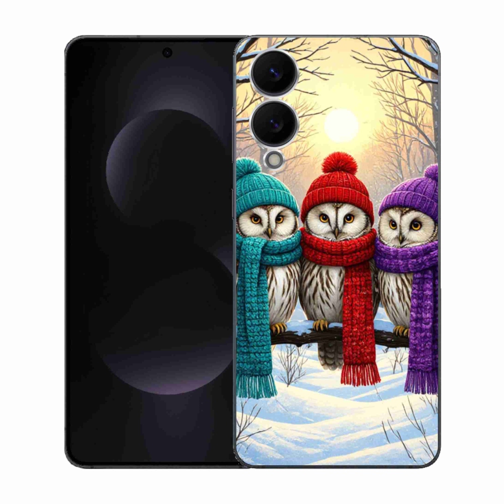 Gelový kryt mmCase na Samsung Galaxy S25 Edge - soví přátelé