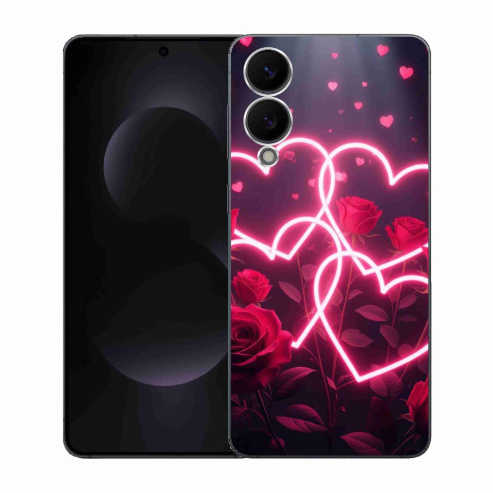 Gelový kryt mmCase na Samsung Galaxy S25 Edge - srdce lásky