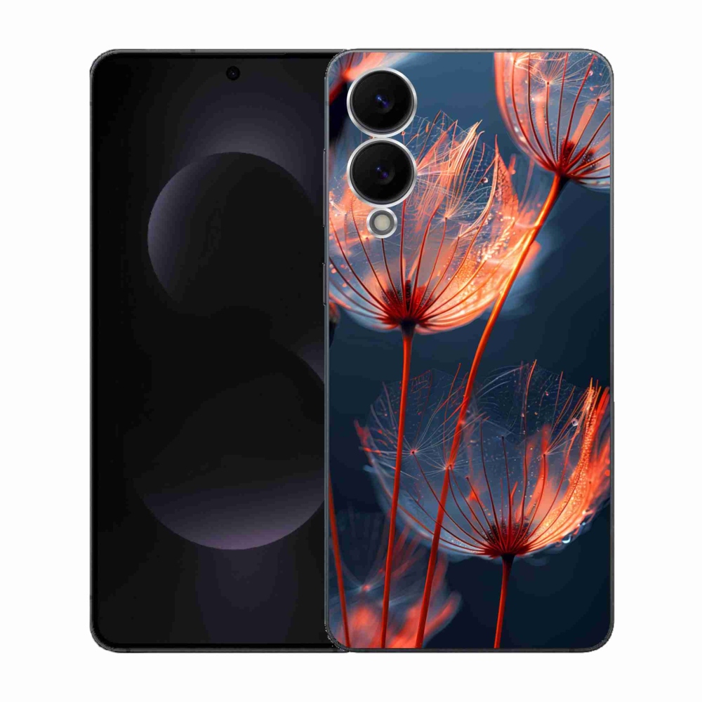 Gelový kryt mmCase na Samsung Galaxy S25 Edge - světélkující chmýří