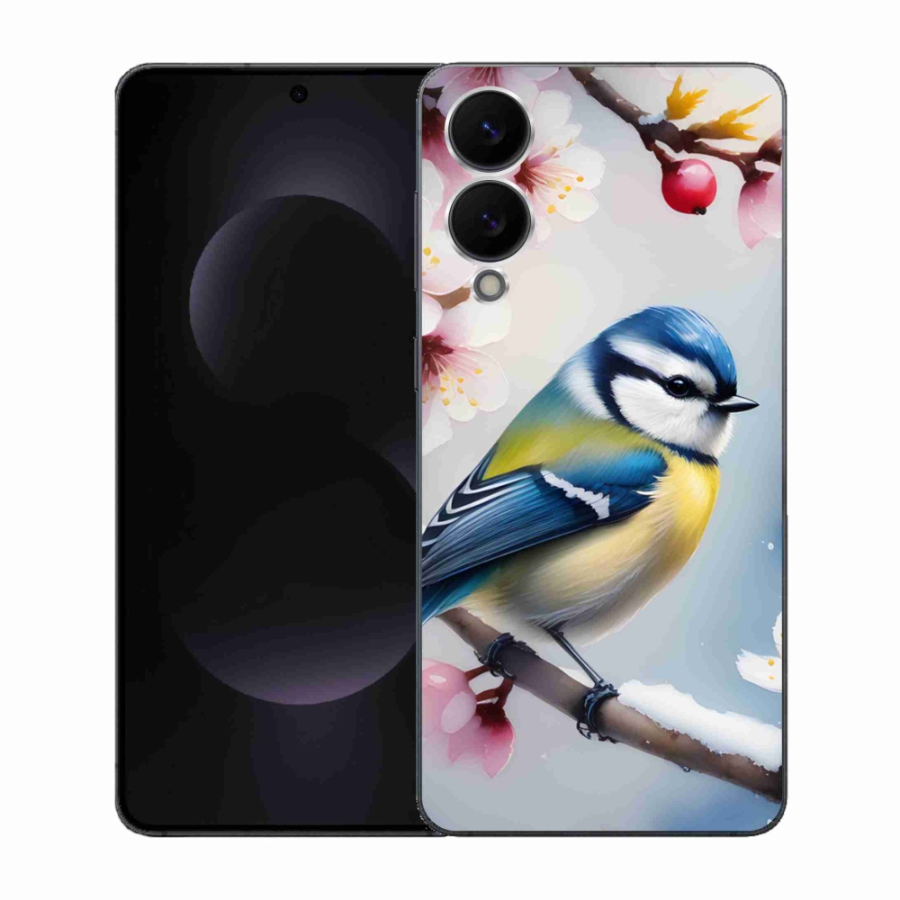 Gelový kryt mmCase na Samsung Galaxy S25 Edge - sýkorka