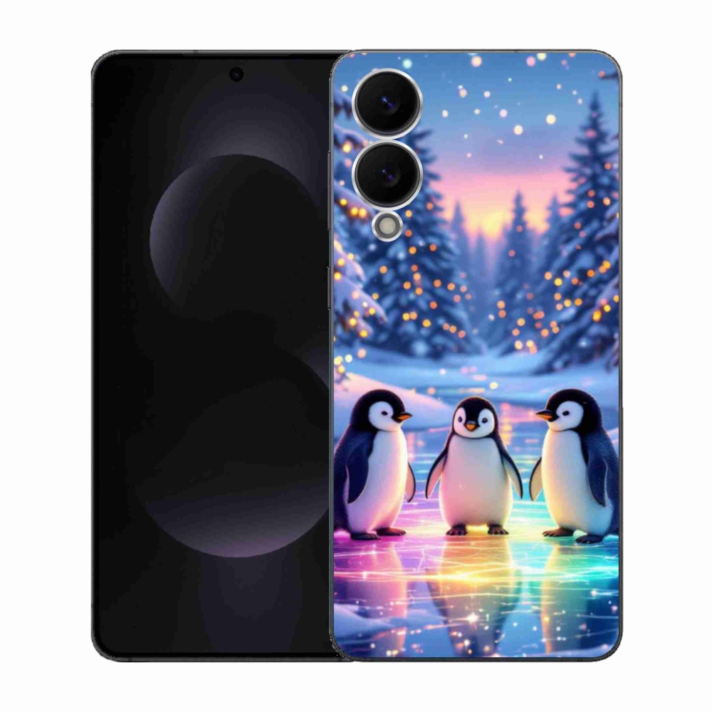 Gelový kryt mmCase na Samsung Galaxy S25 Edge - tučnáci