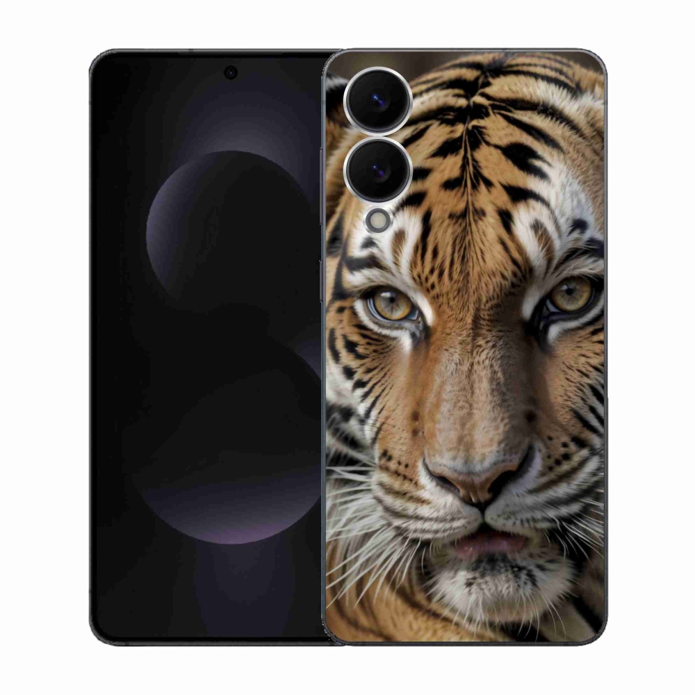 Gelový kryt mmCase na Samsung Galaxy S25 Edge - tygří pohled