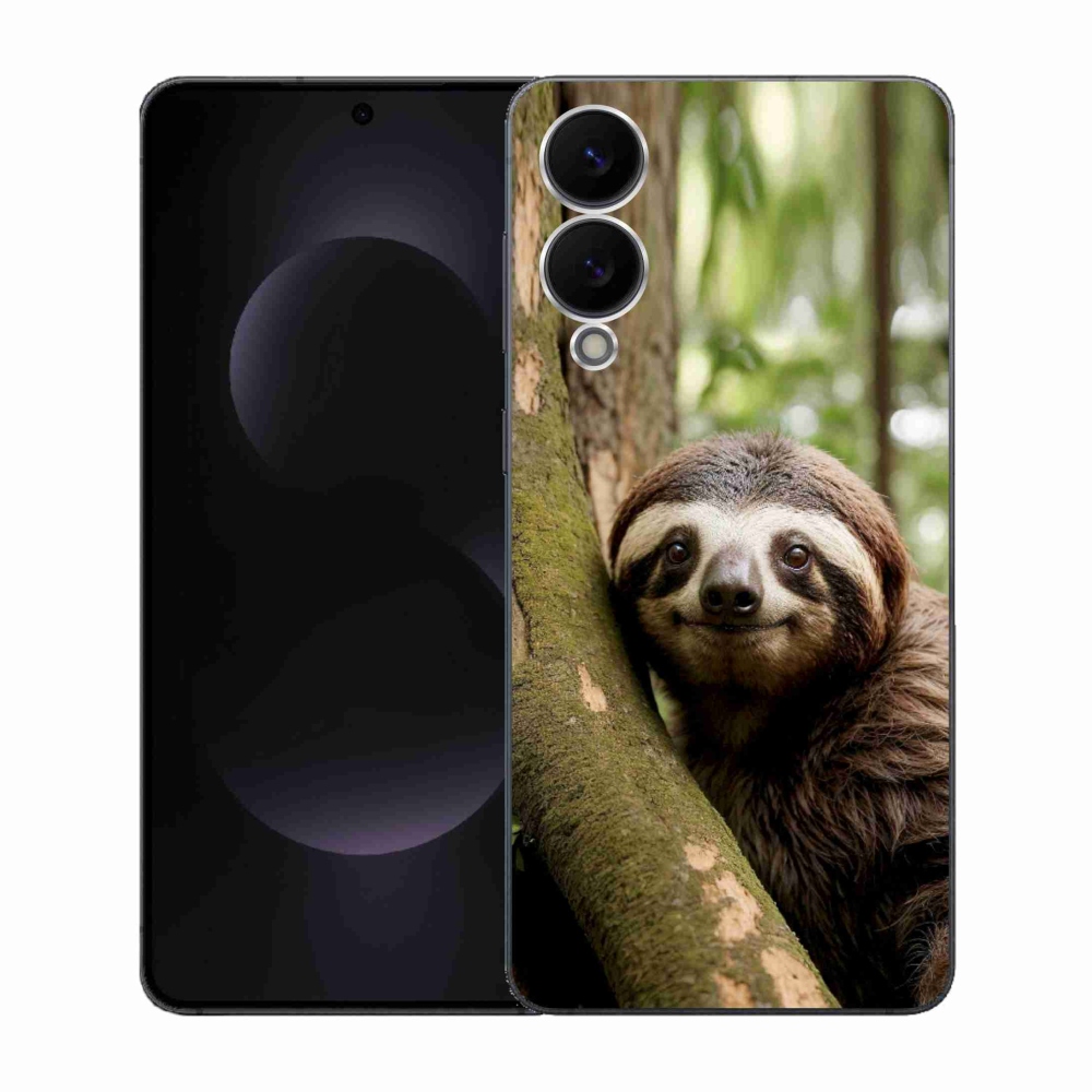 Gelový kryt mmCase na Samsung Galaxy S25 Edge - usměvavý lenochod