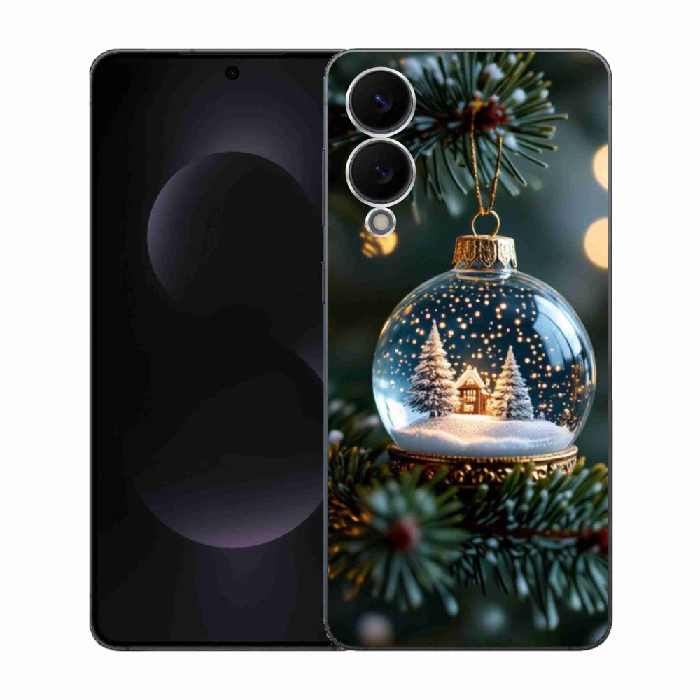 Gelový kryt mmCase na Samsung Galaxy S25 Edge - vánoční koule 2