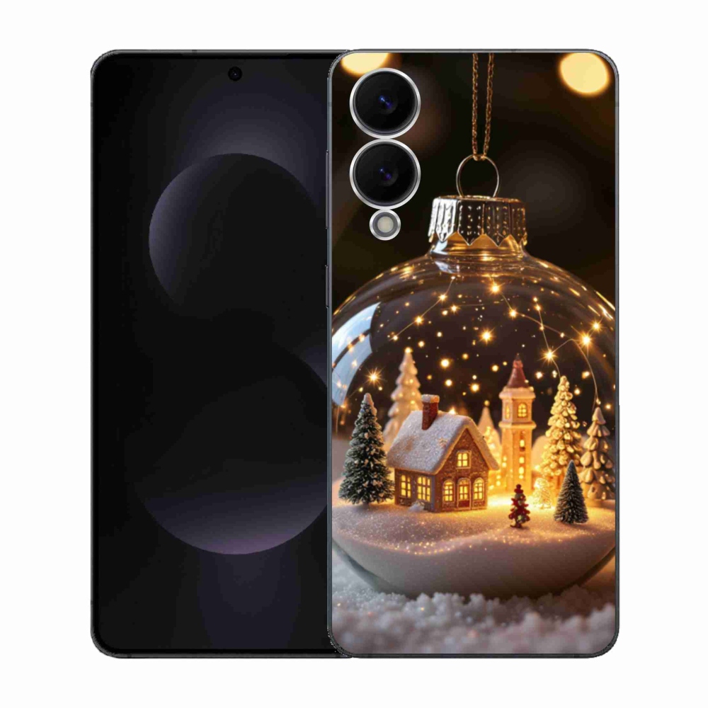 Gelový kryt mmCase na Samsung Galaxy S25 Edge - vánoční koule 3