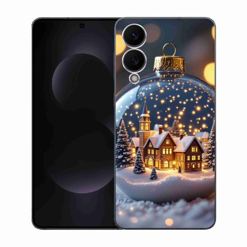 Gelový kryt mmCase na Samsung Galaxy S25 Edge - vánoční koule 4