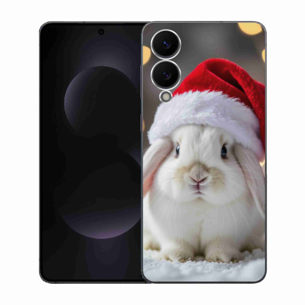 Gelový kryt mmCase na Samsung Galaxy S25 Edge - vánoční králík