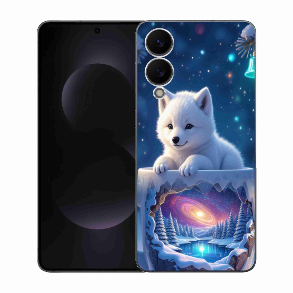 Gelový kryt mmCase na Samsung Galaxy S25 Edge - vánoční štěně