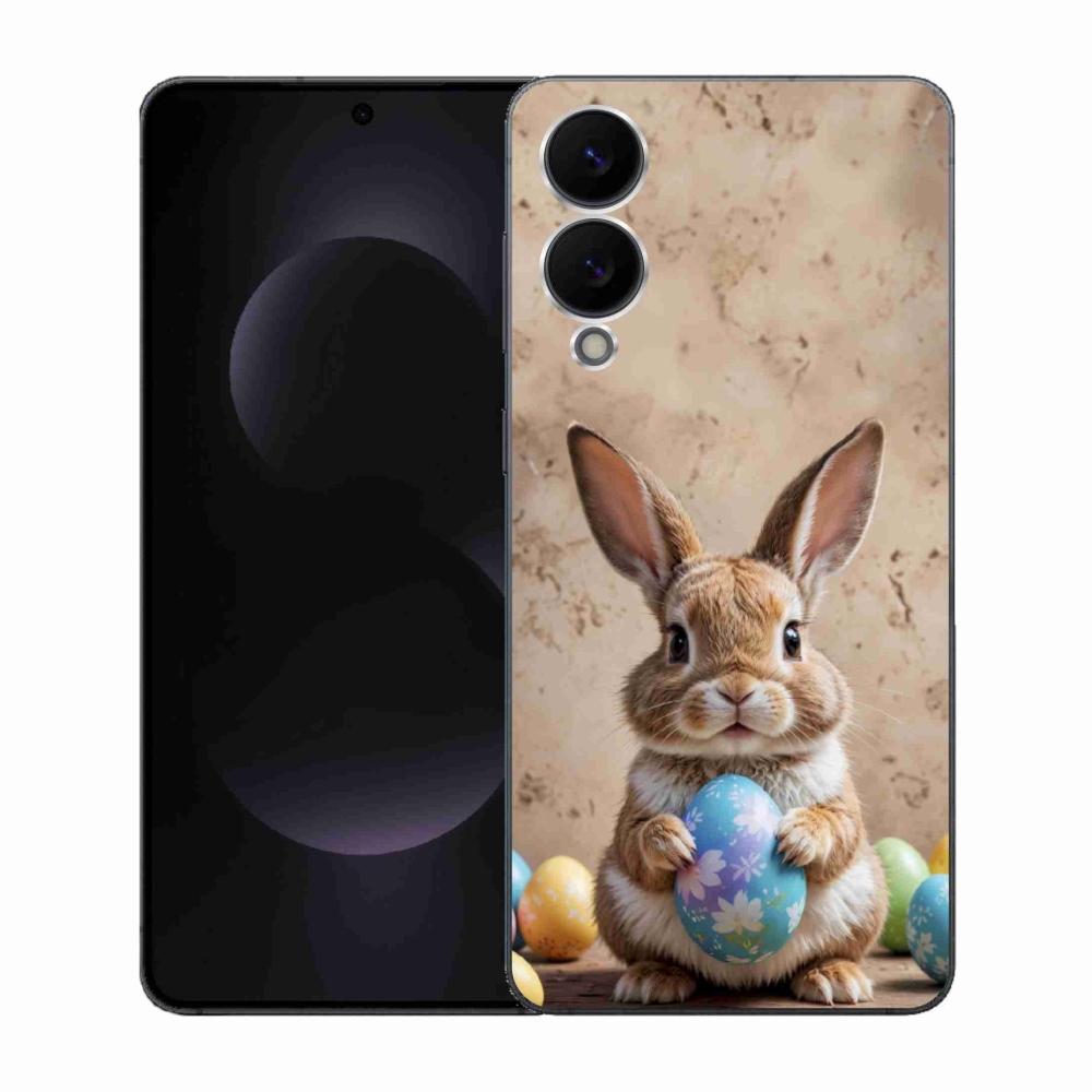 Gelový kryt mmCase na Samsung Galaxy S25 Edge - velikonoční králíček