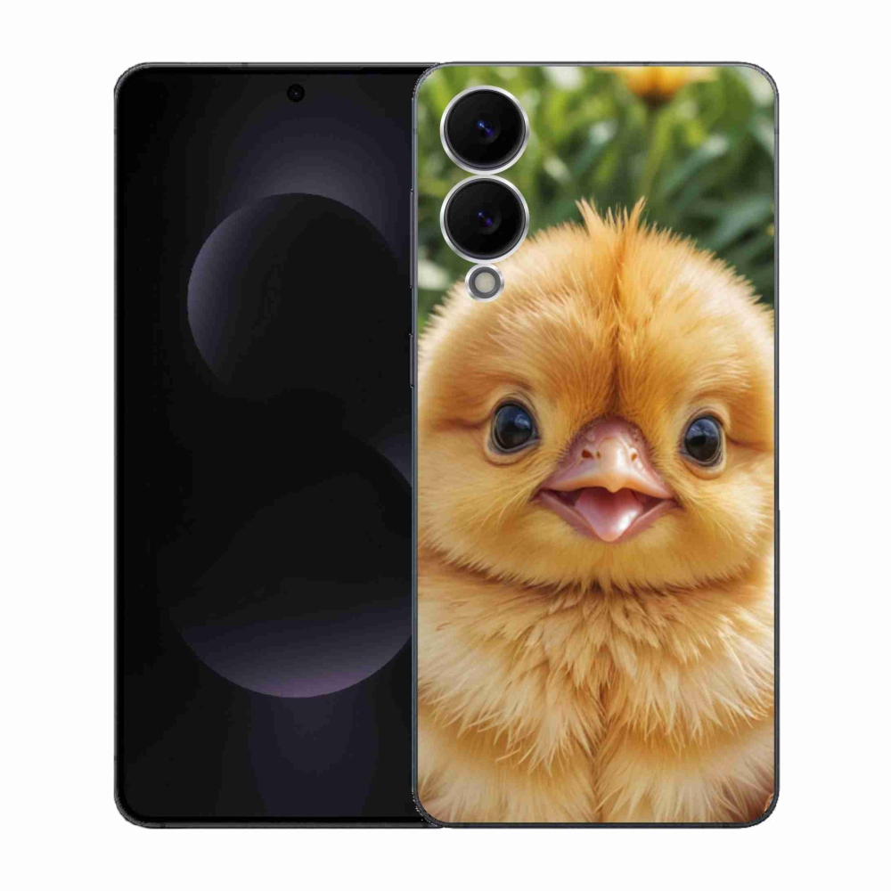 Gelový kryt mmCase na Samsung Galaxy S25 Edge - veselé kuřátko