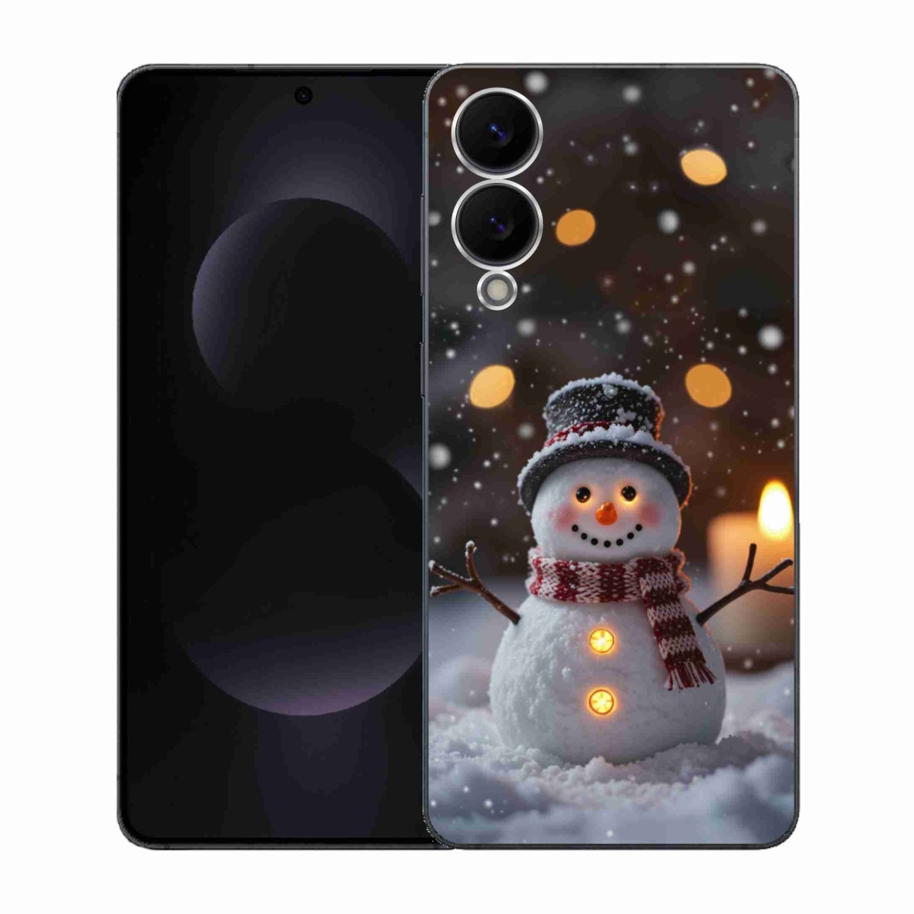 Gelový kryt mmCase na Samsung Galaxy S25 Edge - veselý sněhulák