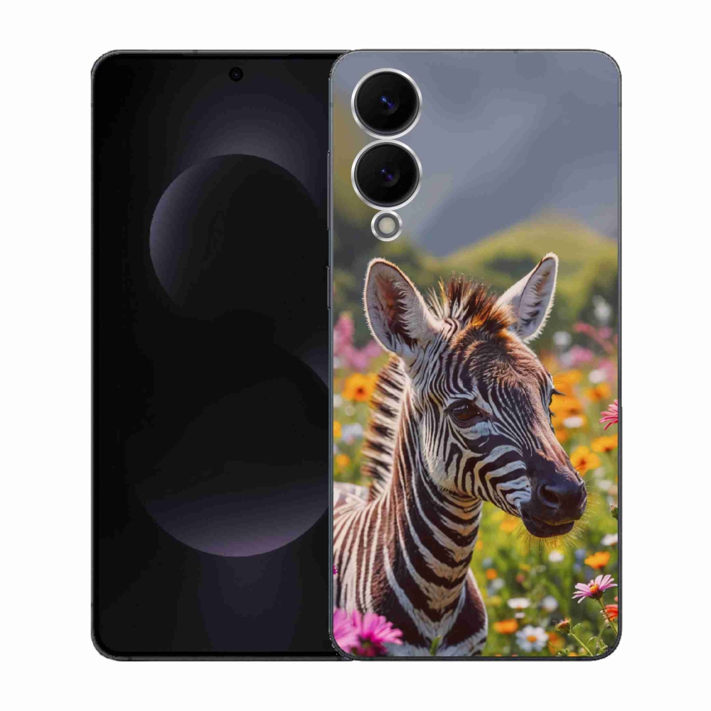 Gelový kryt mmCase na Samsung Galaxy S25 Edge - zebra na louce