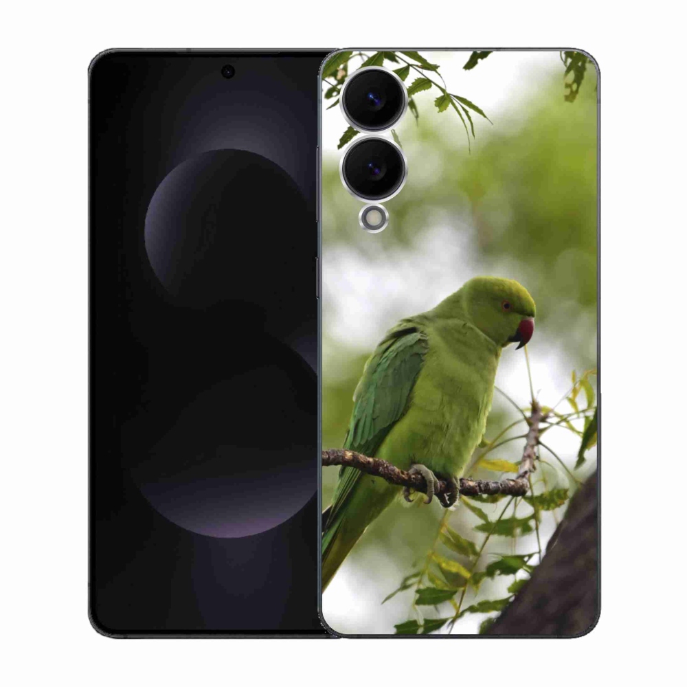 Gelový kryt mmCase na Samsung Galaxy S25 Edge - zelený papoušek