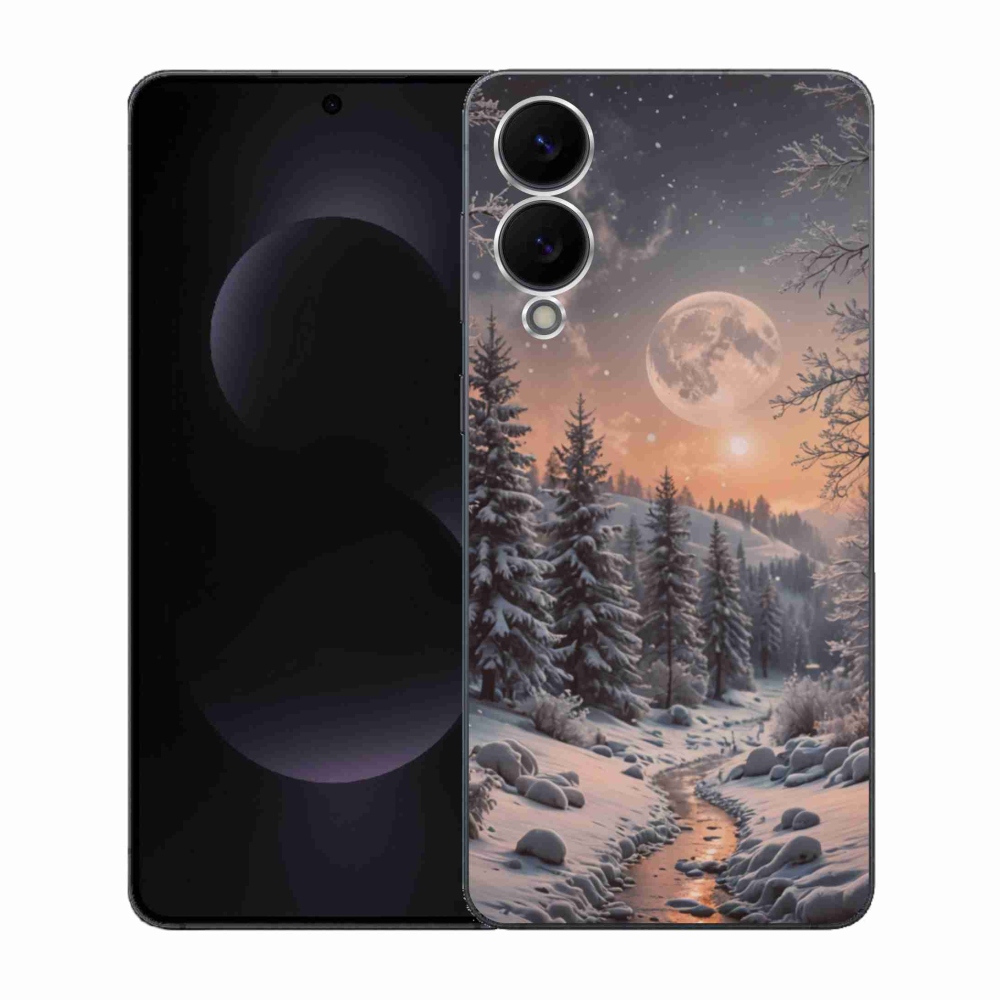 Gelový kryt mmCase na Samsung Galaxy S25 Edge - zimní krajina 2