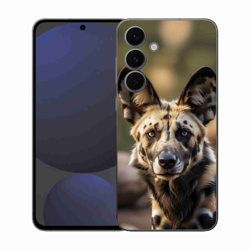 Gelový kryt mmCase na Samsung Galaxy S25 FE - africký divoký pes