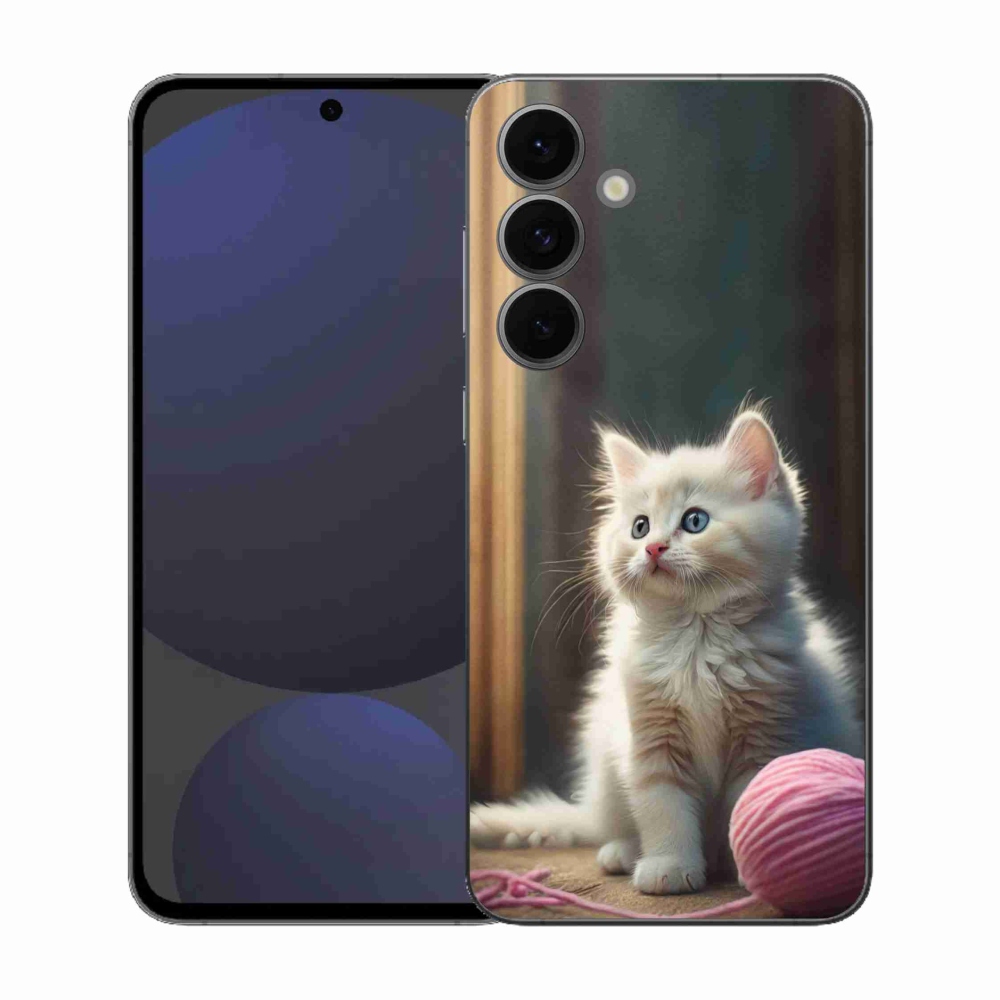 Gelový kryt mmCase na Samsung Galaxy S25 FE - bílé kotě 2