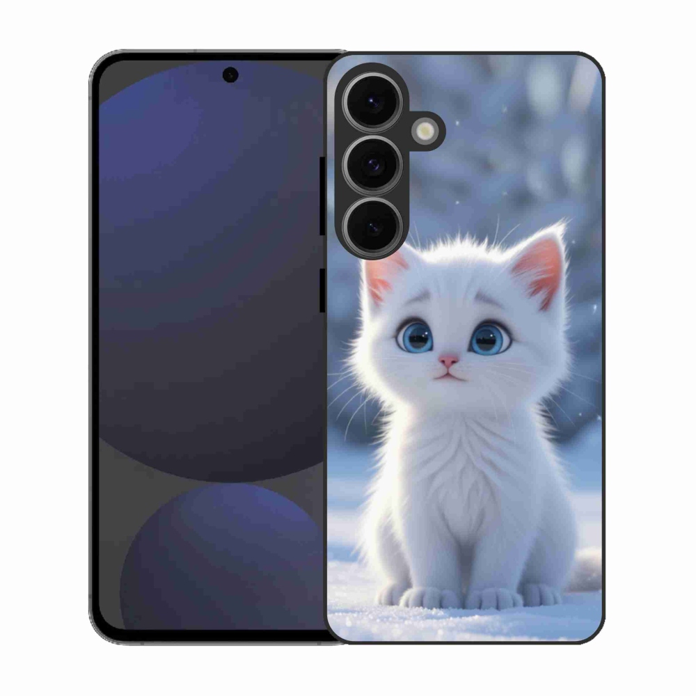 Gelový kryt mmCase na Samsung Galaxy S25 FE - bílé kotě 3