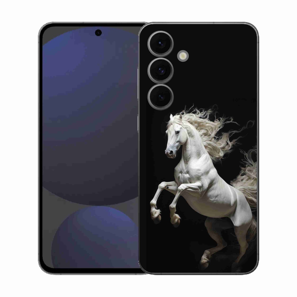 Gelový kryt mmCase na Samsung Galaxy S25 FE - bílý kůň 4