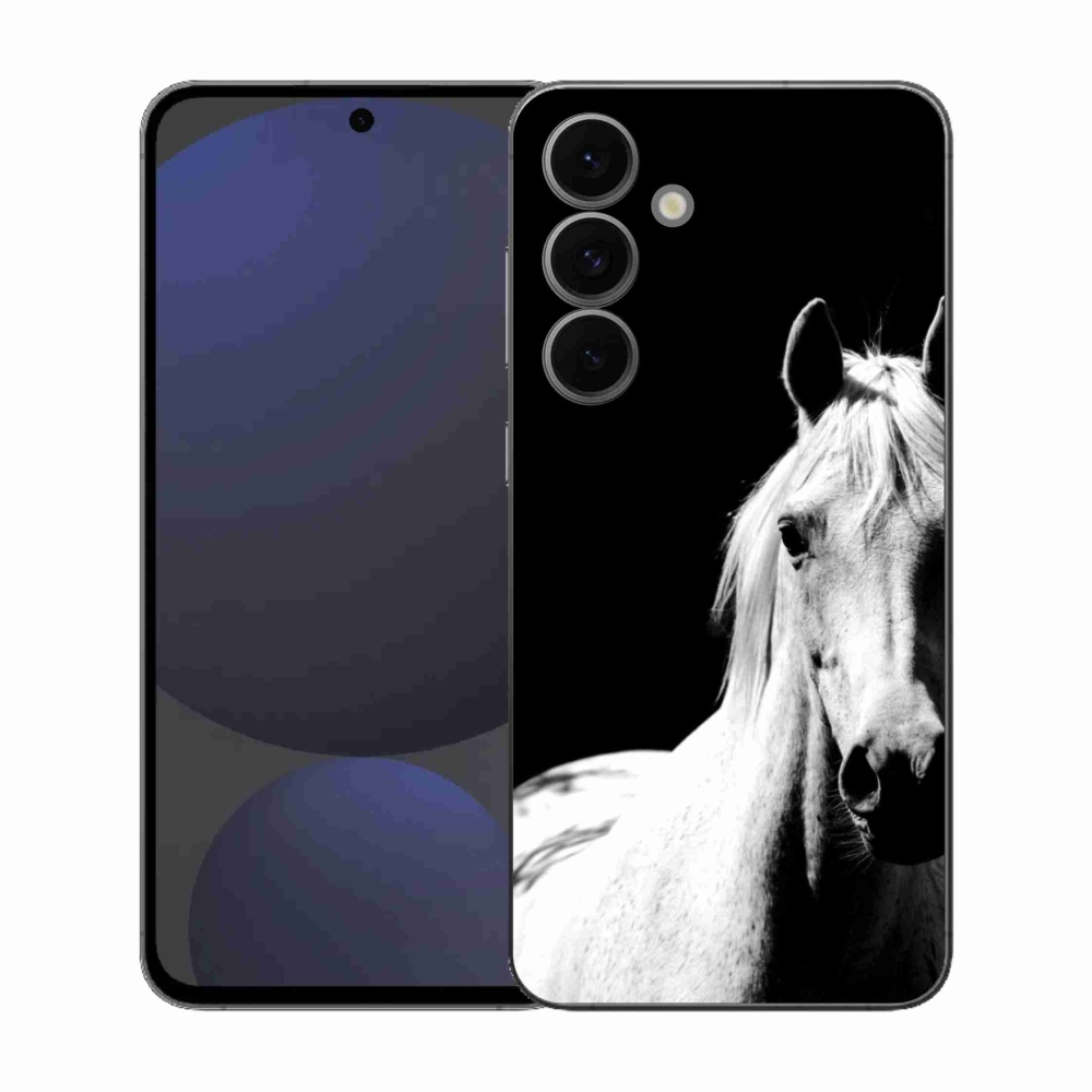 Gelový kryt mmCase na Samsung Galaxy S25 FE - bílý kůň 5