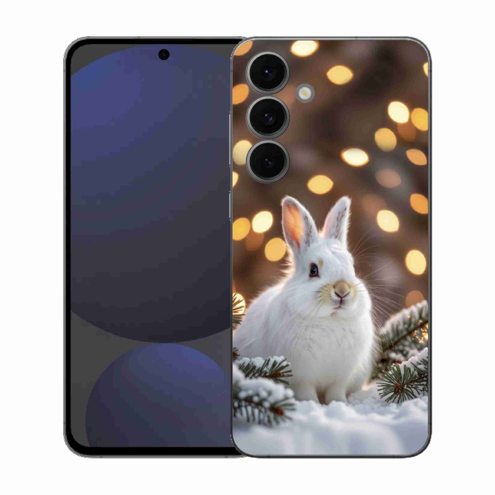 Gelový kryt mmCase na Samsung Galaxy S25 FE - bílý zajíc