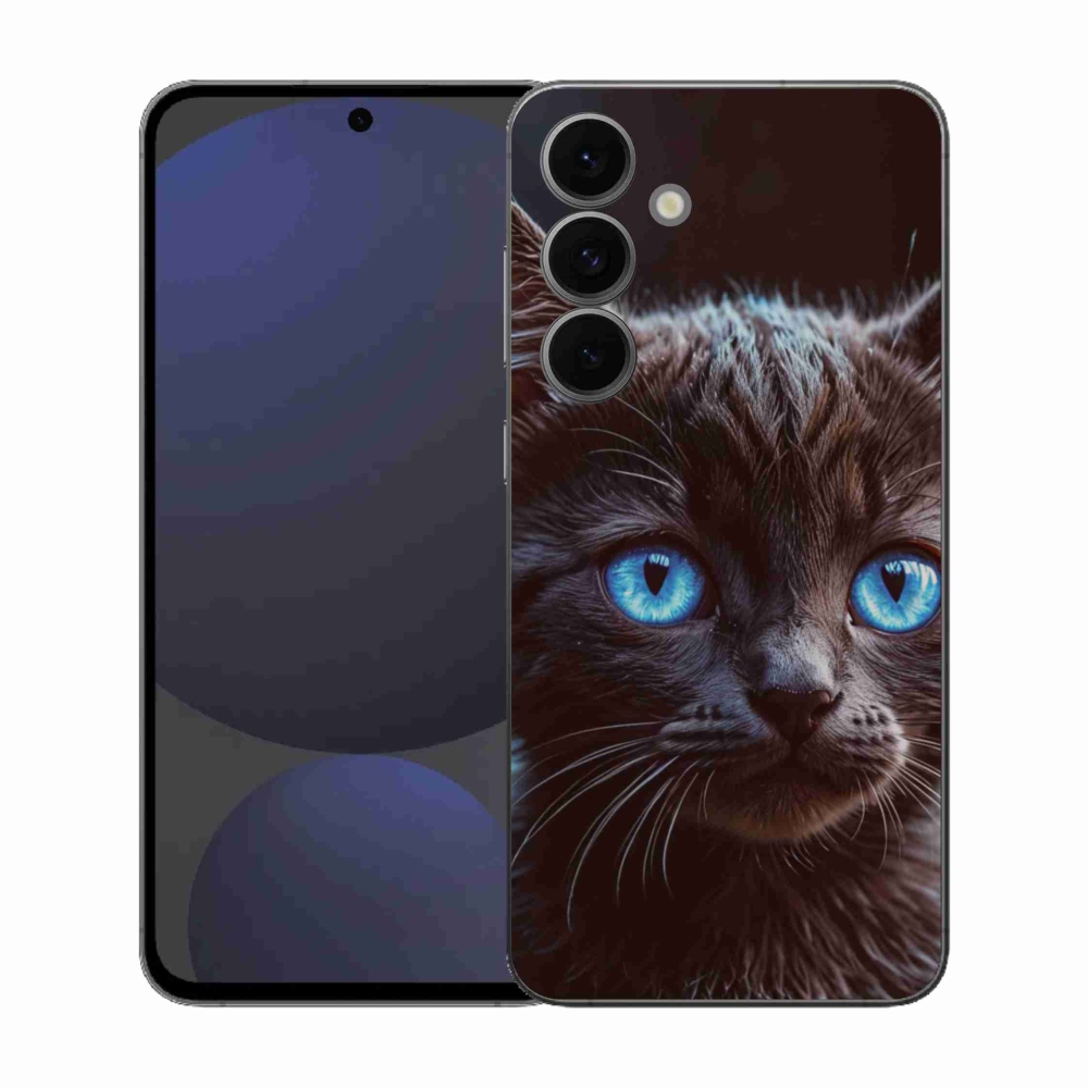 Gelový kryt mmCase na Samsung Galaxy S25 FE - černé kotě 2