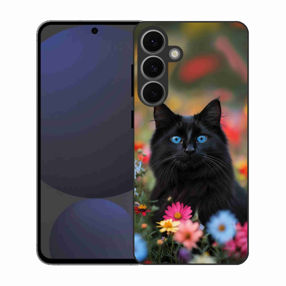 Gelový kryt mmCase na Samsung Galaxy S25 FE - černé kotě 4