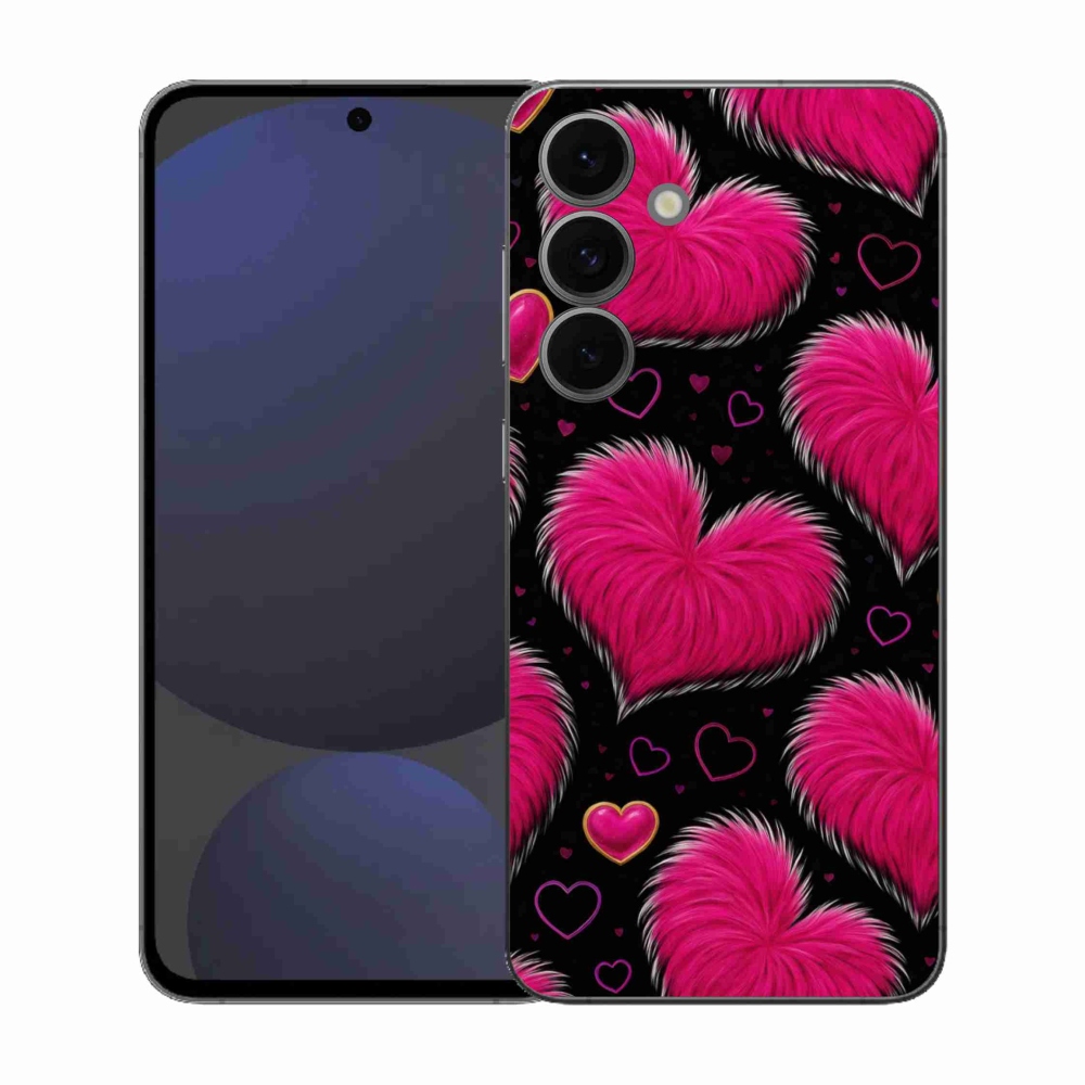 Gelový kryt mmCase na Samsung Galaxy S25 FE - hebká srdce