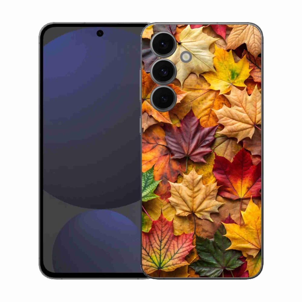 Gelový kryt mmCase na Samsung Galaxy S25 FE - javorové listy 2