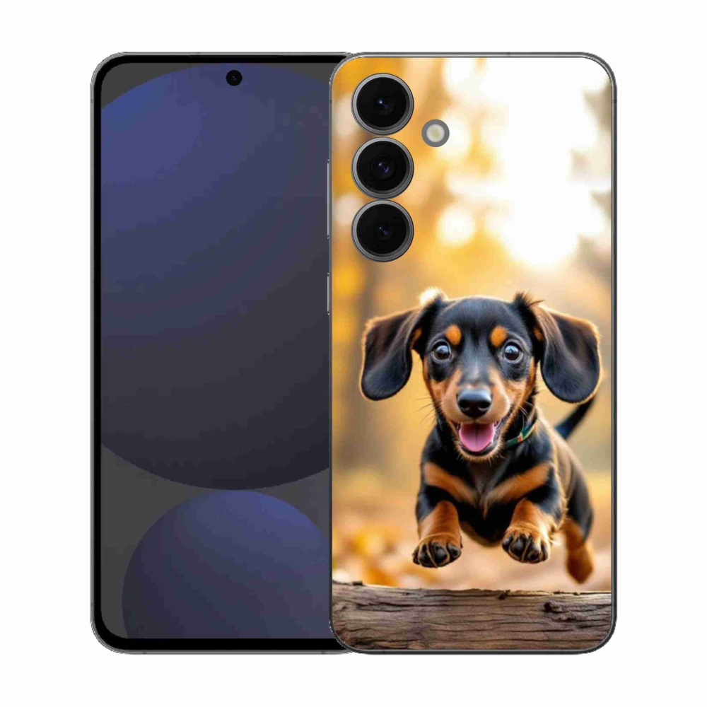 Gelový kryt mmCase na Samsung Galaxy S25 FE - jezevčík 2