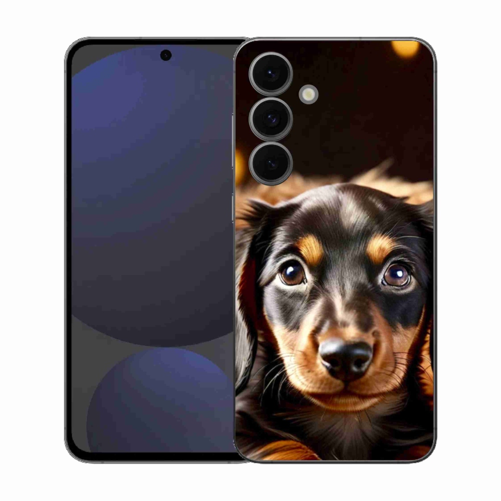 Gelový kryt mmCase na Samsung Galaxy S25 FE - jezevčík