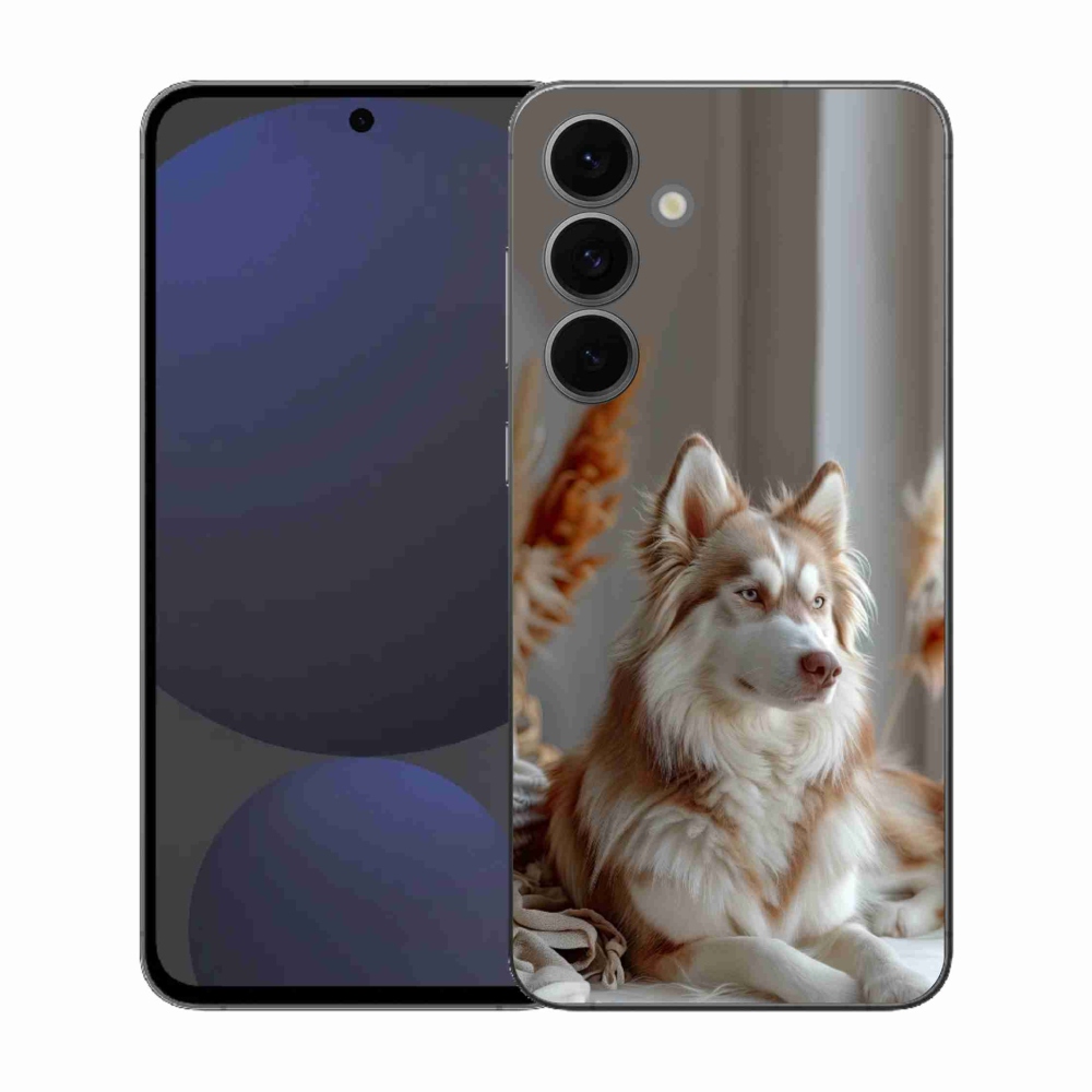 Gelový kryt mmCase na Samsung Galaxy S25 FE - klidný sibiřský husky