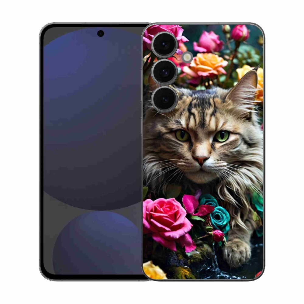 Gelový kryt mmCase na Samsung Galaxy S25 FE - kočíčí pohled 2