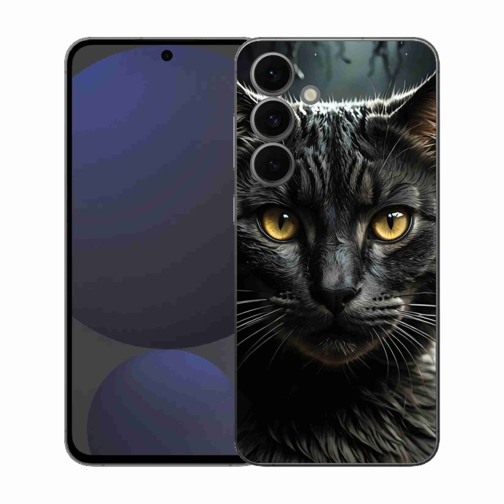 Gelový kryt mmCase na Samsung Galaxy S25 FE - kočičí pohled 3