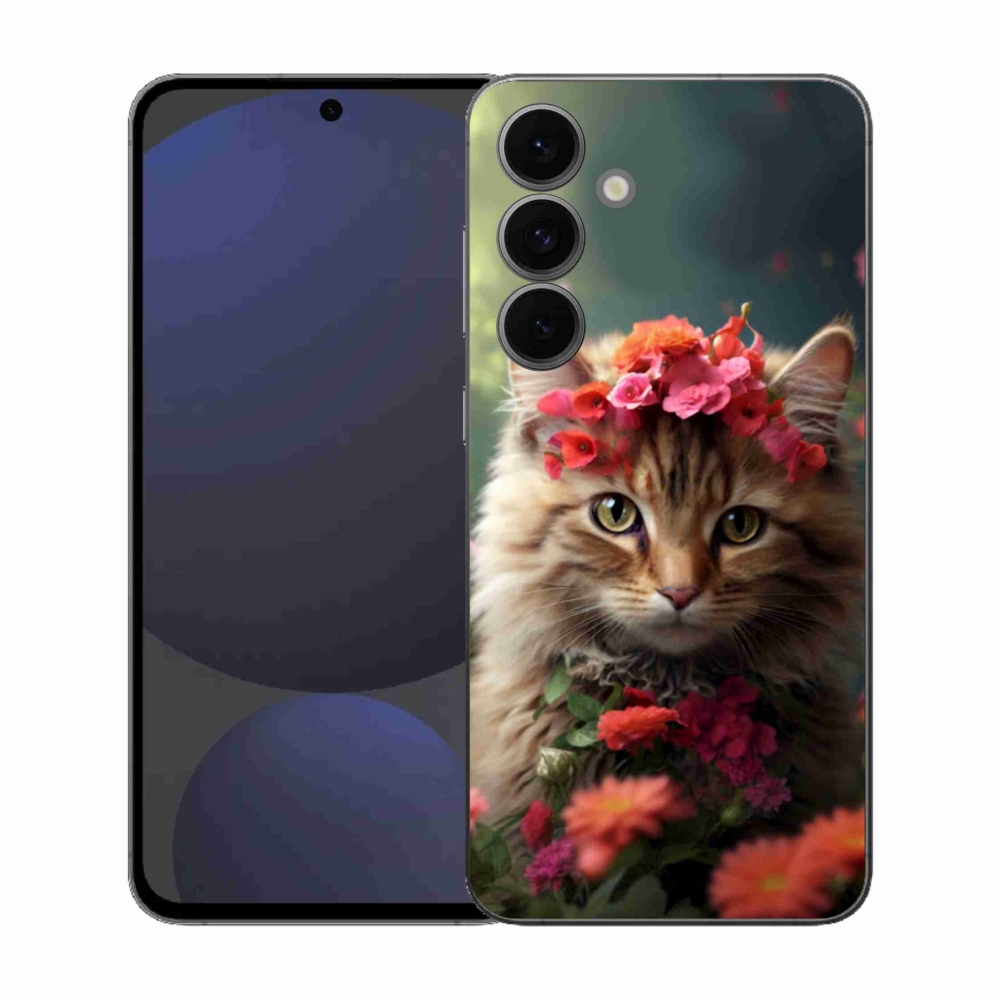 Gelový kryt mmCase na Samsung Galaxy S25 FE - kočíčí princezna