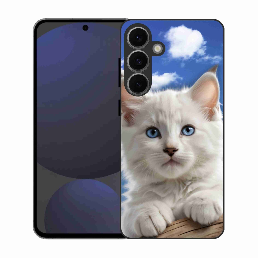 Gelový kryt mmCase na Samsung Galaxy S25 FE - kotě a oblaka
