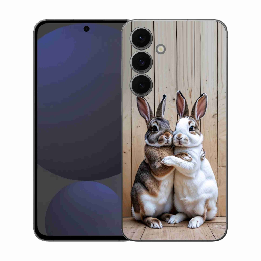 Gelový kryt mmCase na Samsung Galaxy S25 FE - králičí pár