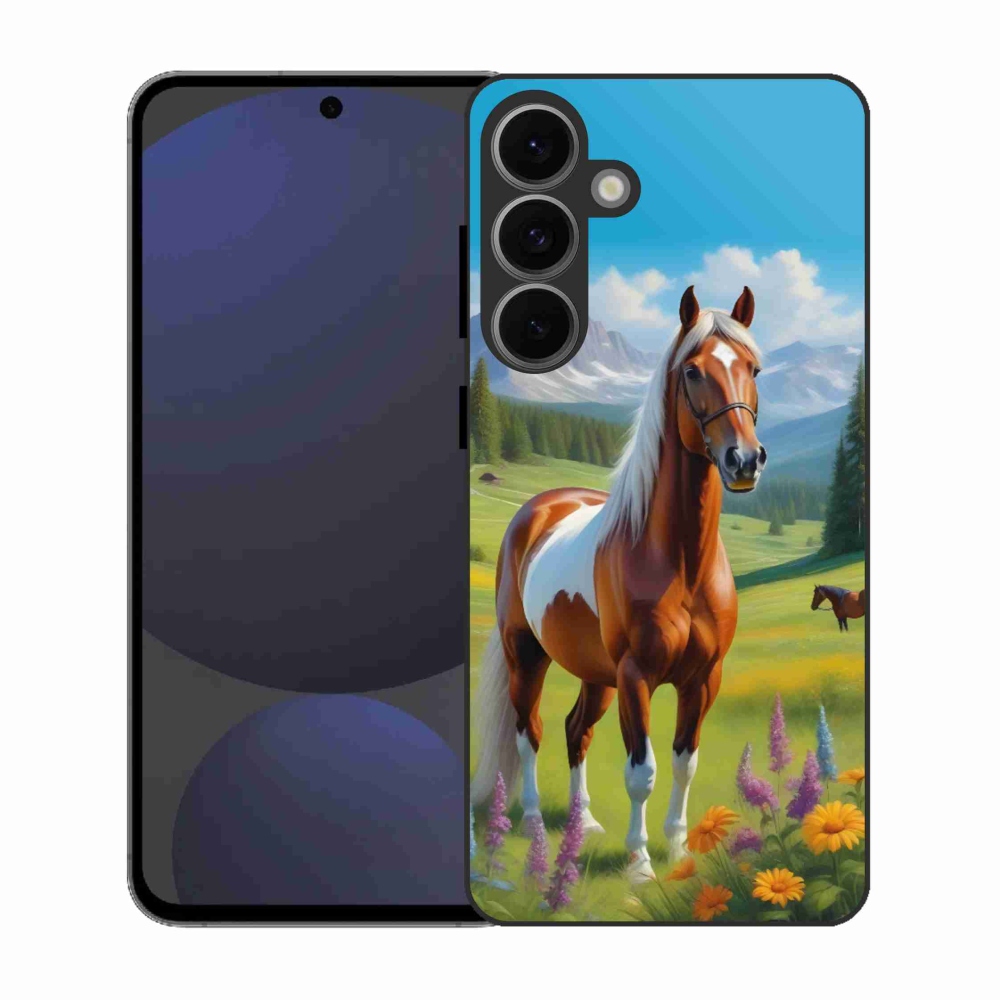 Gelový kryt mmCase na Samsung Galaxy S25 FE - kůň na louce