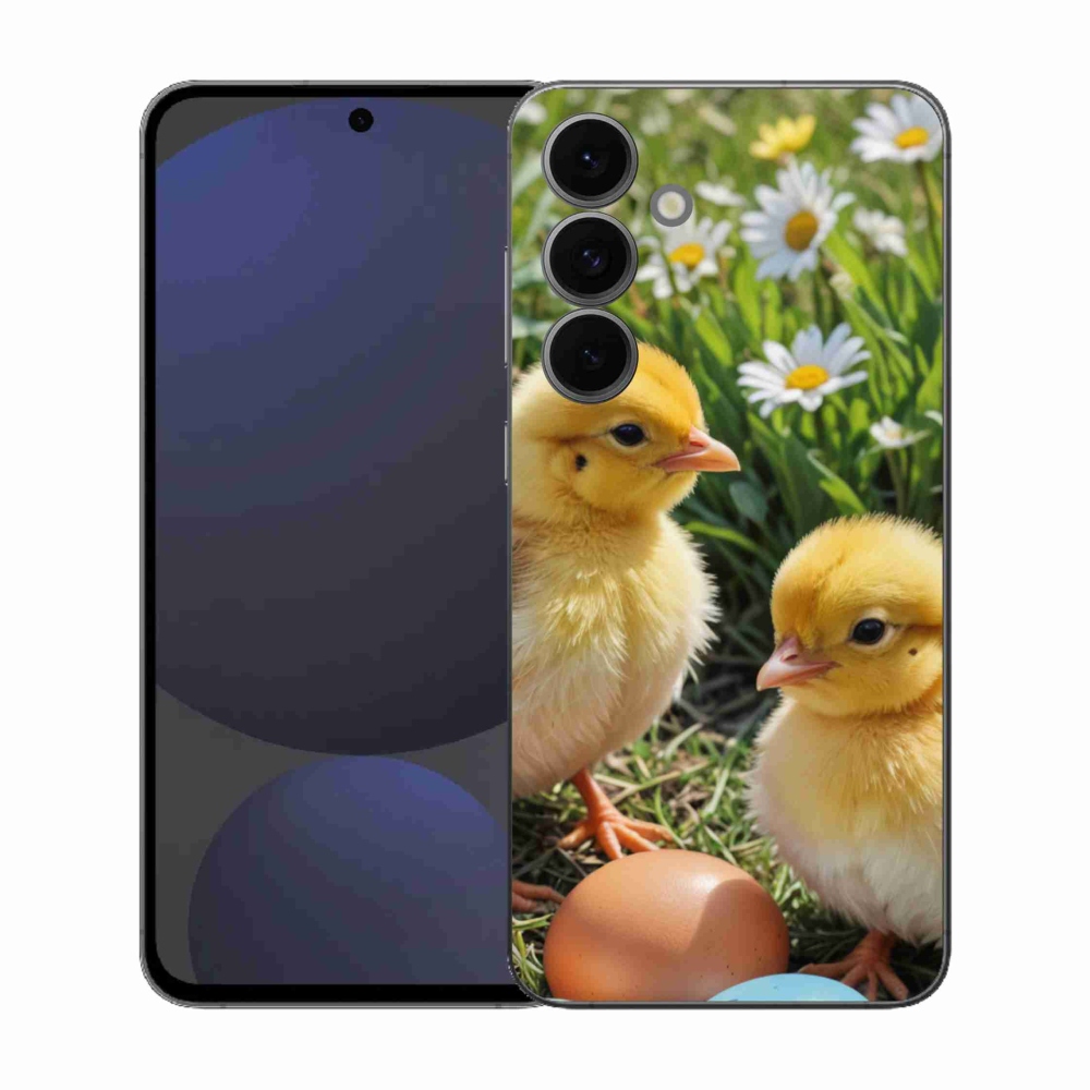 Gelový kryt mmCase na Samsung Galaxy S25 FE - kuřátka