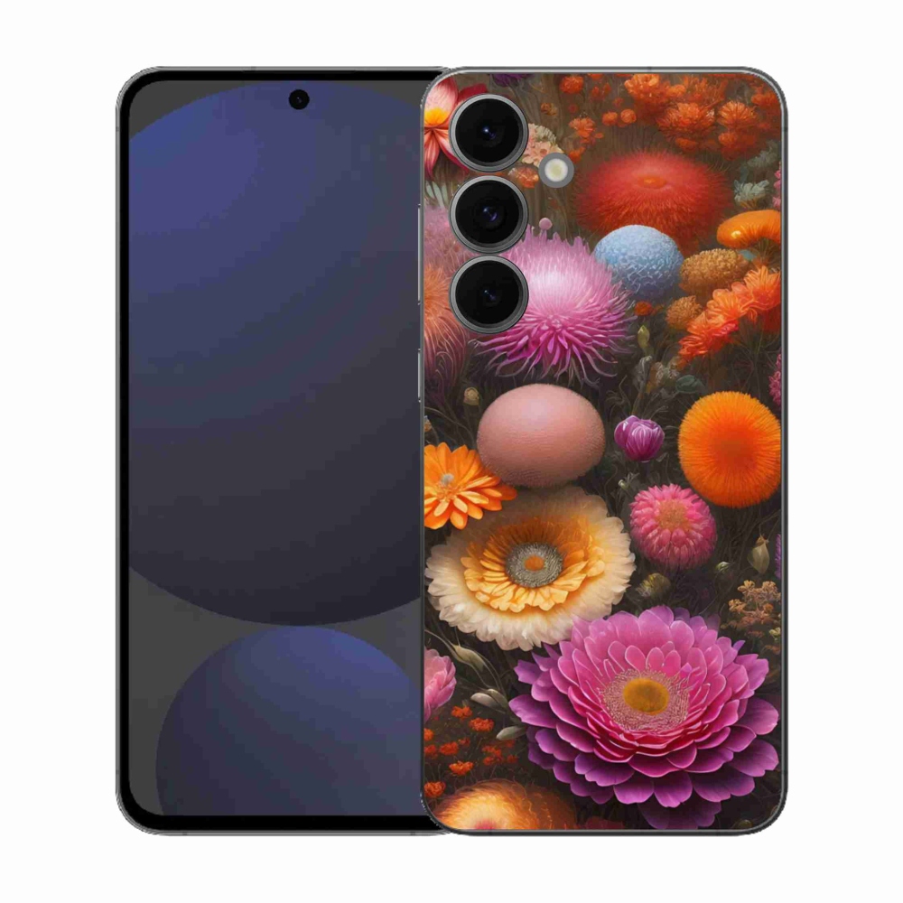 Gelový kryt mmCase na Samsung Galaxy S25 FE - květinová kompozice