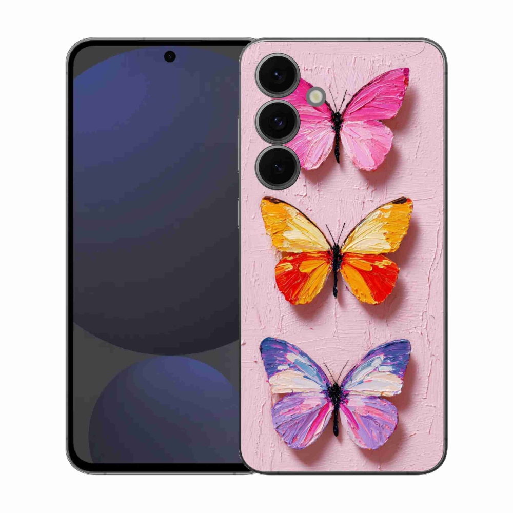 Gelový kryt mmCase na Samsung Galaxy S25 FE - motýlí trojice