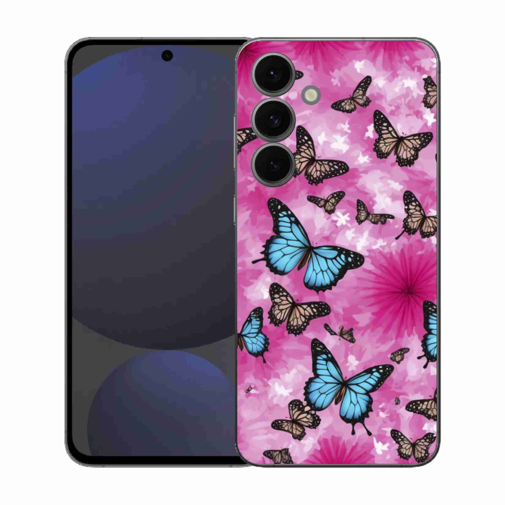 Gelový kryt mmCase na Samsung Galaxy S25 FE - motýlí zahrada