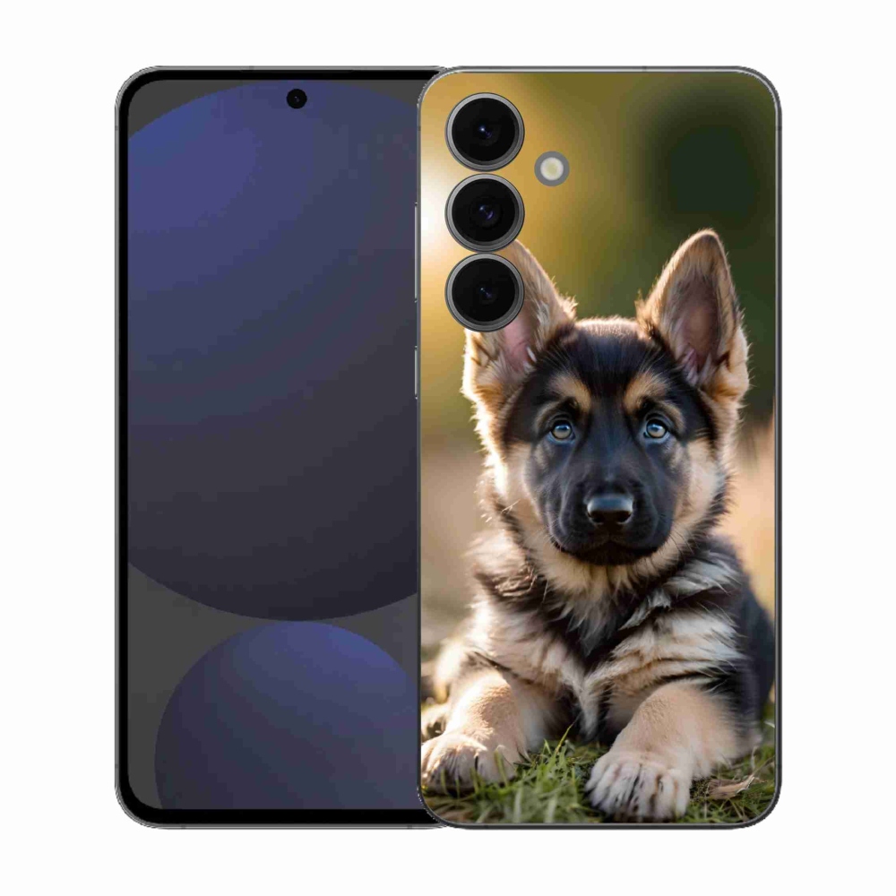 Gelový kryt mmCase na Samsung Galaxy S25 FE - německý ovčák v přírodě