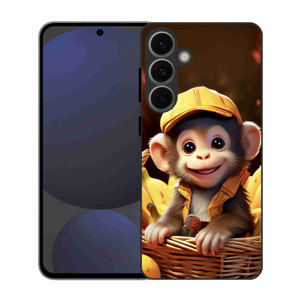 Gelový kryt mmCase na Samsung Galaxy S25 FE - opice v košíku
