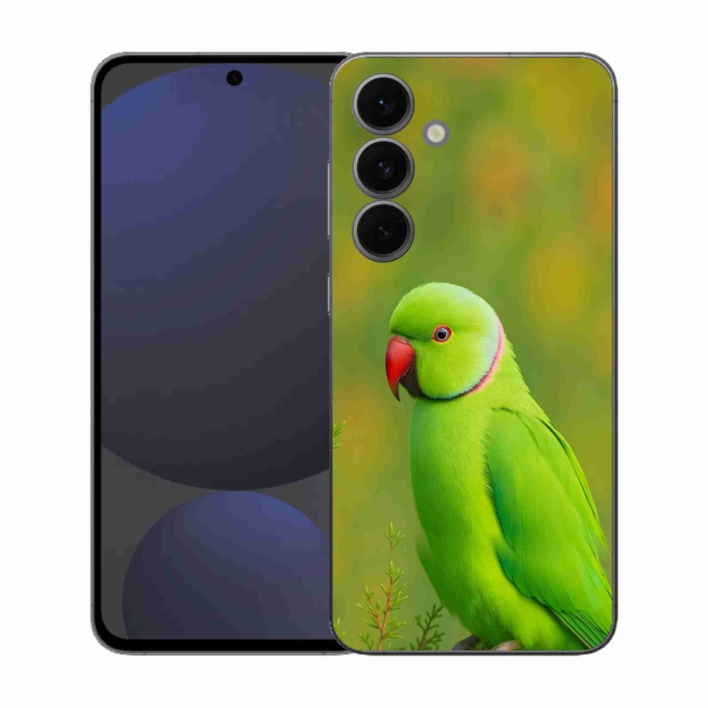 Gelový kryt mmCase na Samsung Galaxy S25 FE - papoušek alexandr 2