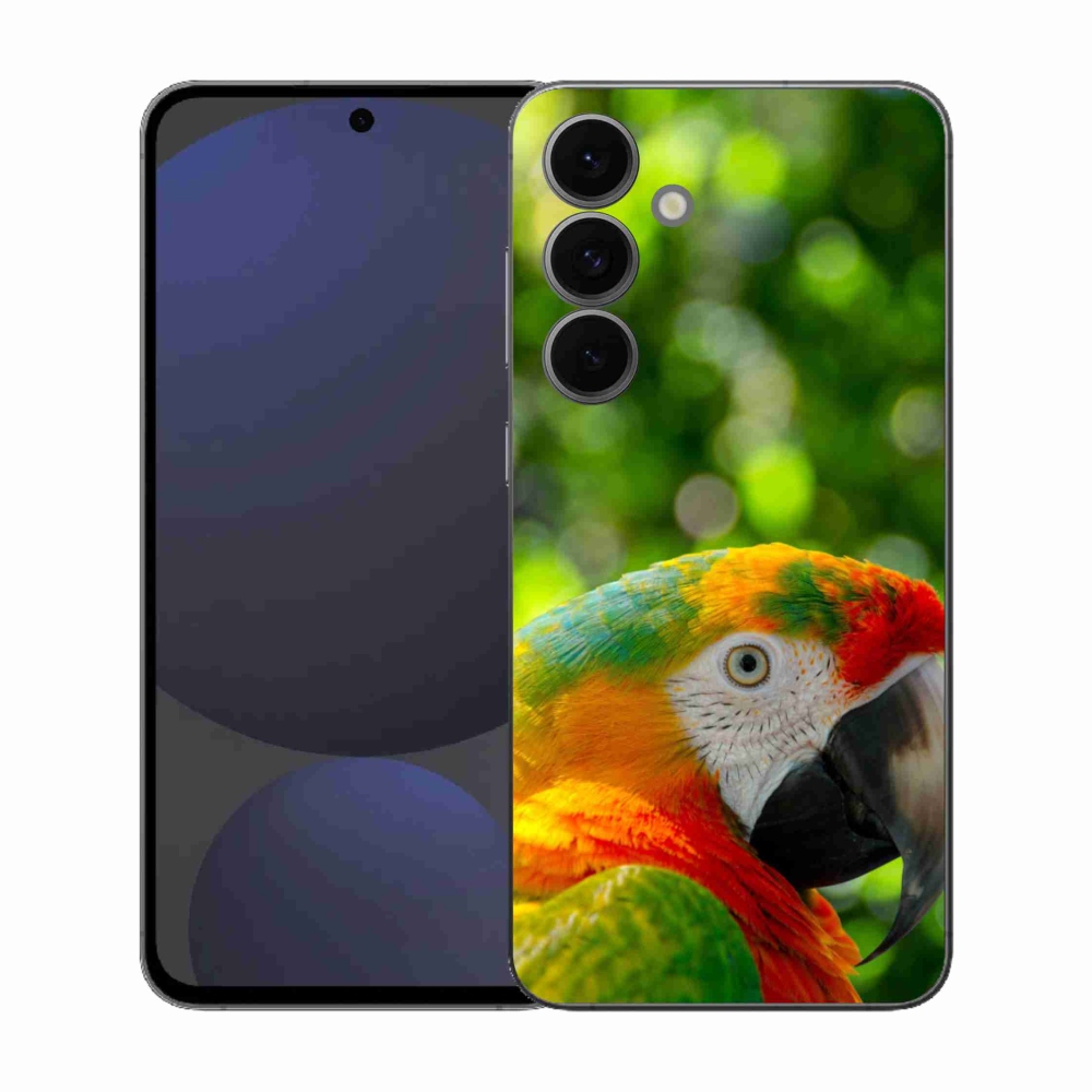 Gelový kryt mmCase na Samsung Galaxy S25 FE - papoušek ara 3