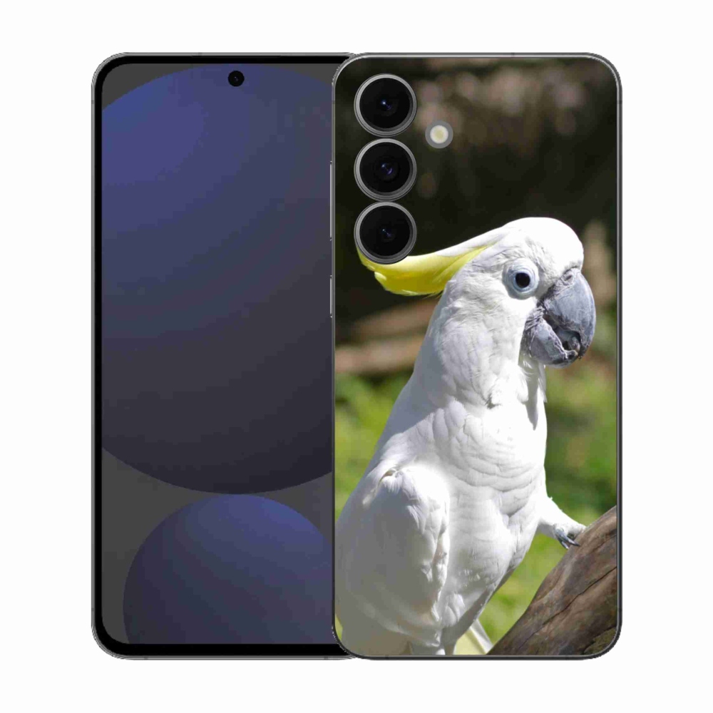 Gelový kryt mmCase na Samsung Galaxy S25 FE - papoušek kakadu 2