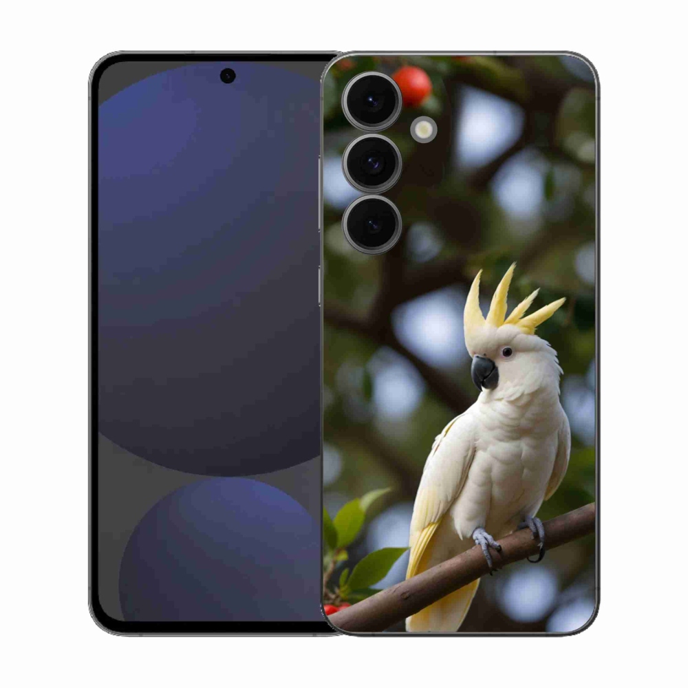 Gelový kryt mmCase na Samsung Galaxy S25 FE - papoušek kakadu 3