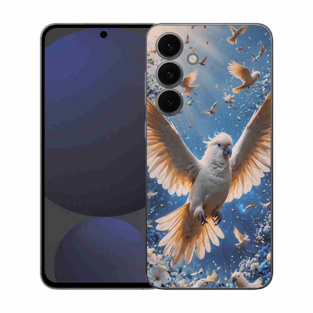 Gelový kryt mmCase na Samsung Galaxy S25 FE - papoušek kakadu