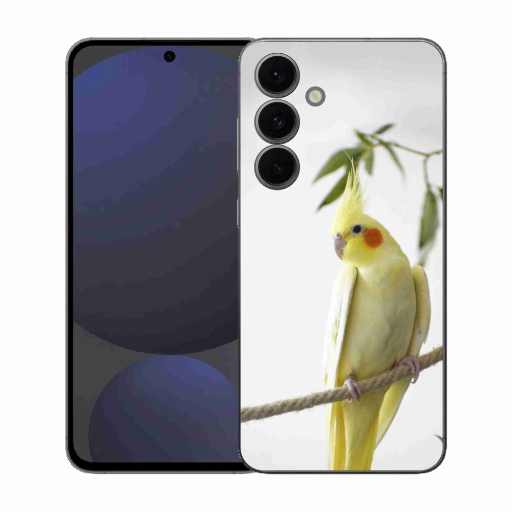 Gelový kryt mmCase na Samsung Galaxy S25 FE - papoušek korela chocholatá